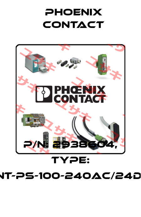 P/N: 2938604, Type: QUINT-PS-100-240AC/24DC/10 Phoenix Contact
