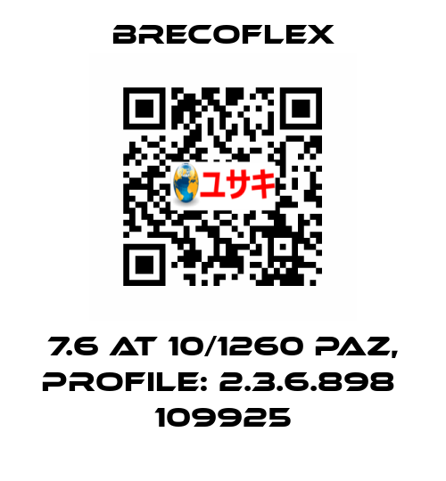 7.6 AT 10/1260 PAZ, PROFILE: 2.3.6.898  109925 Brecoflex