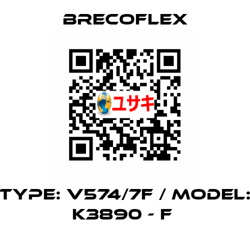 Type: V574/7F / Model: K3890 - F  Brecoflex