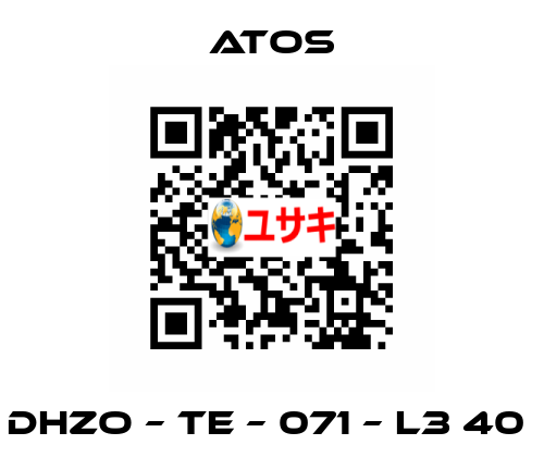 DHZO – TE – 071 – L3 40  Atos
