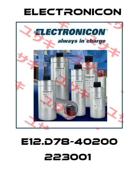 E12.D78-40200 223001  Electronicon