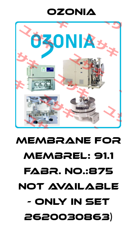 membrane for Membrel: 91.1 Fabr. No.:875 not available - only in set 2620030863) OZONIA