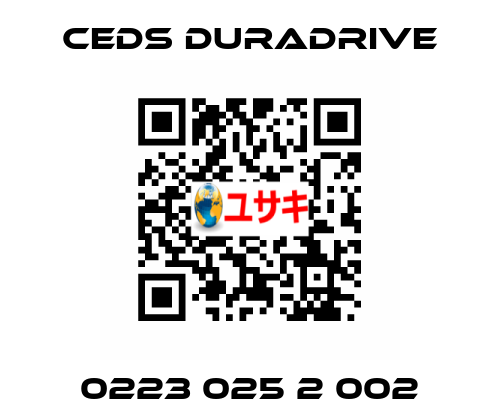 0223 025 2 002 Ceds Duradrive