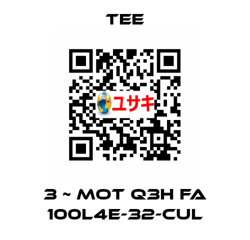 3 ~ Mot Q3H FA 100L4E-32-CUL TEE