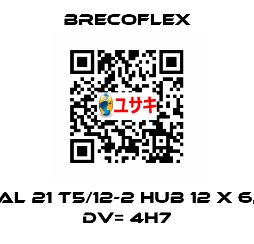 Al 21 T5/12-2 HUB 12 X 6, dv= 4H7 Brecoflex