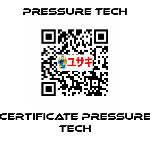 Certificate Pressure Tech Pressure Tech