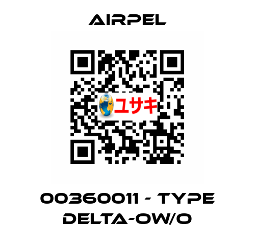 00360011 - Type DELTA-OW/O Airpel