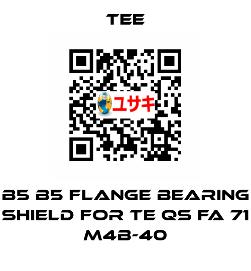 B5 B5 flange bearing shield for TE QS FA 71 M4B-40 TEE