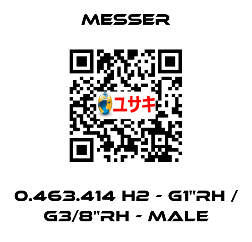 0.463.414 H2 - G1"RH / G3/8"RH - Male Messer