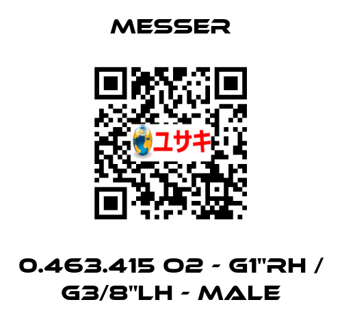 0.463.415 O2 - G1"RH / G3/8"LH - Male Messer