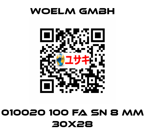 010020 100 FA Sn 8 mm 30x28 Woelm GmbH