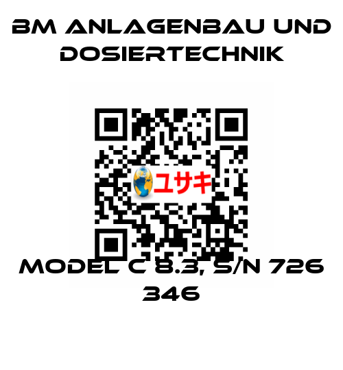 model C 8.3, s/n 726 346 BM Anlagenbau und Dosiertechnik