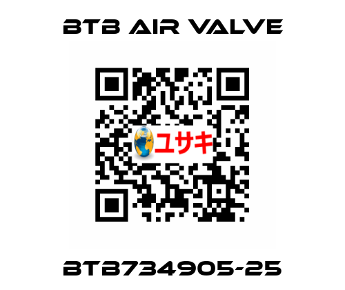 BTB734905-25 BTB AIR VALVE