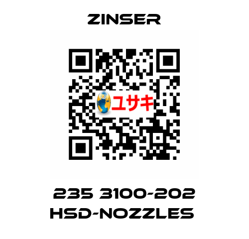 235 3100-202 HSD-nozzles  Zinser