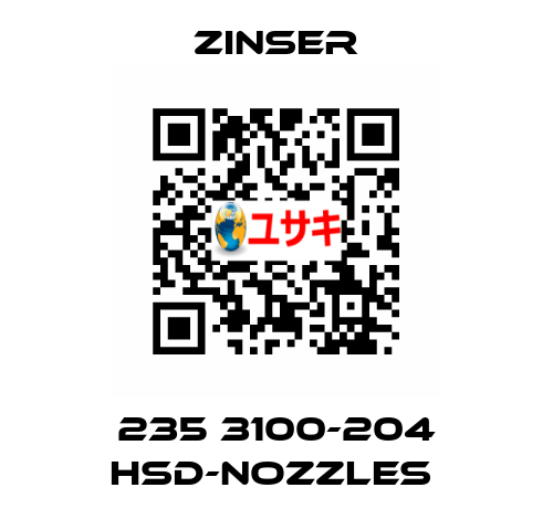 235 3100-204 HSD-nozzles  Zinser