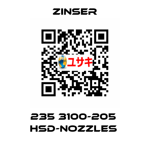 235 3100-205  HSD-nozzles  Zinser