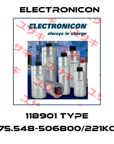 118901 Type 275.548-506800/221K02 Electronicon