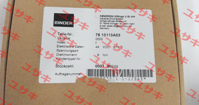76 13113A03-0002 Binder