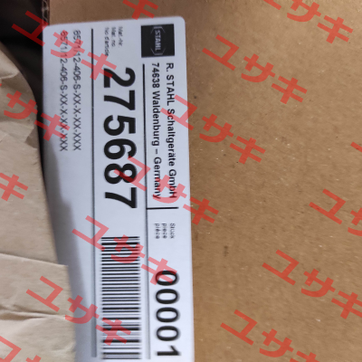 P/N: 275687, Type: 8571/12-406-S-XX-X-XX-XXX Stahl