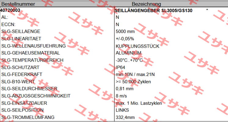 SL3005/GS130 / 40720003 TR Electronic