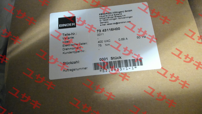73 43116H00-0011 Binder