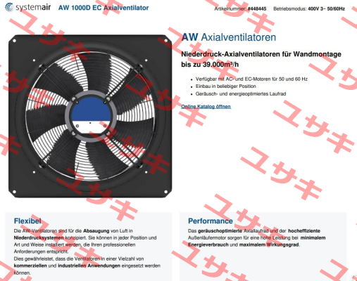 AW 1000D EC Axialventilator EBM Papst