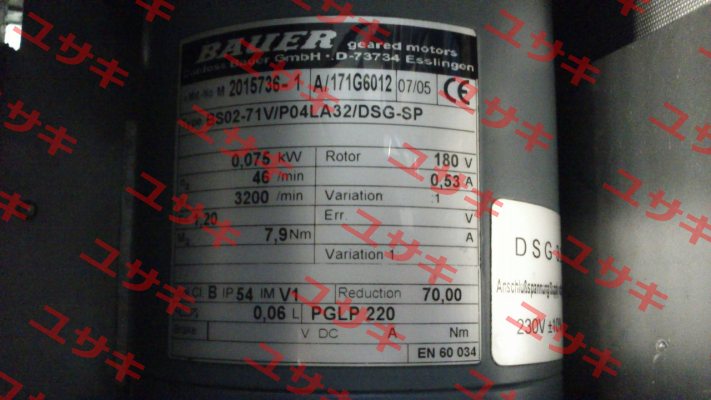 BS02-71 V/P04LA32/DSG-SP  Bauer