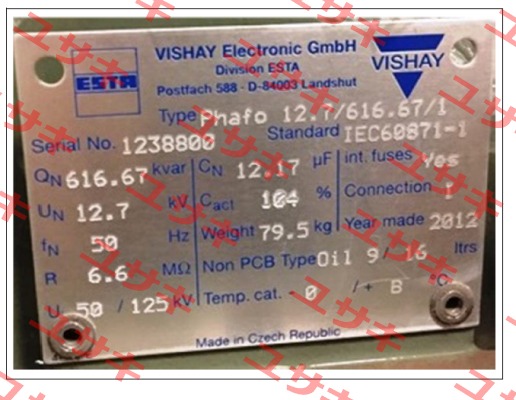 Phafo 12,7/616,67/1 Vishay