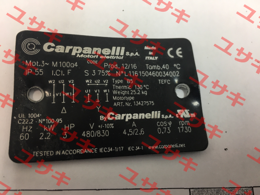 L116150460034002  OEM Carpanelli