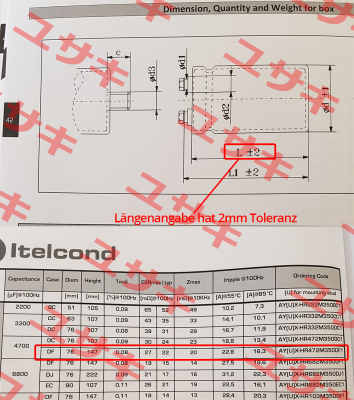 AYUX-HR 350V 4.700μF 20%(M) 76x143mm (660114)  Itelcond