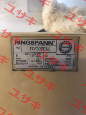 Type :DV20FEM Ringspann
