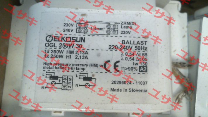 20296024 / OGL 250 W 30 220-240/50 030A084 Tridonic