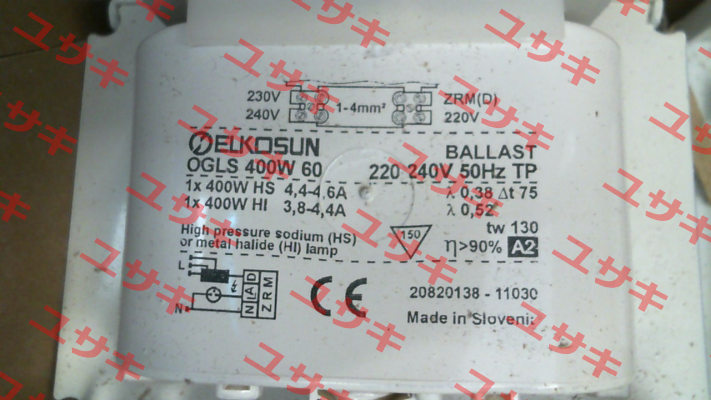 20820138 / OGLS 400W 60 220-240/50 060A114TP Tridonic
