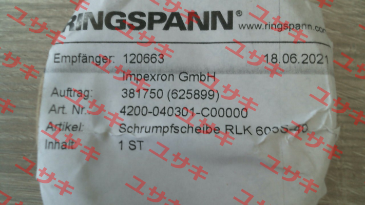 4200-040301-C00000 \ RLK 603 S-40x72 Ringspann