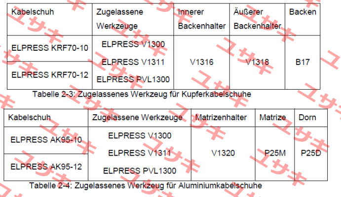 p/n: 5211-014000, Type: V1316 Elpress