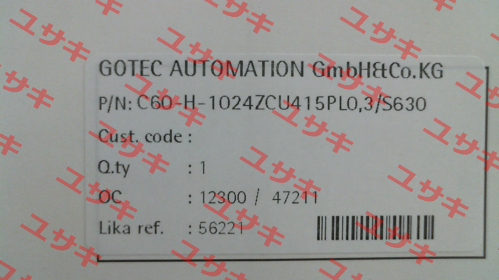 C60-H-1024ZCU415PL0,3/S630 Lika