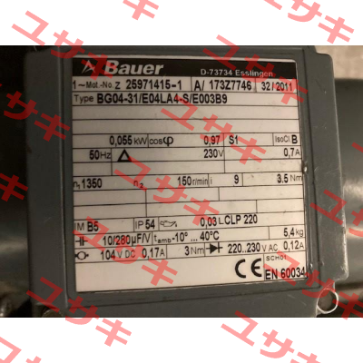 BG04-31/E04LA4-S/E003B9 Bauer